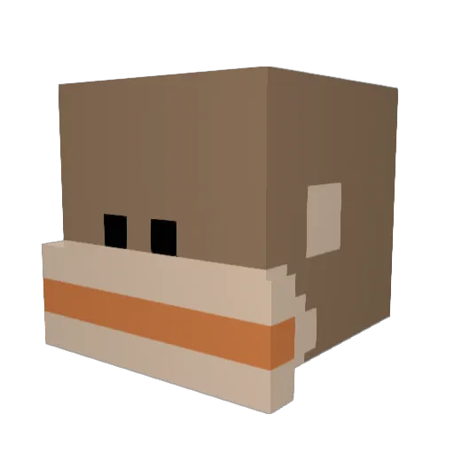 themIghtyfrOge Minecraft avatar head, 3D render