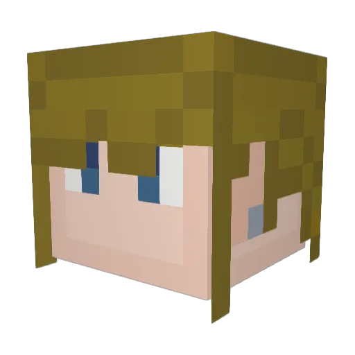 themaget Minecraft avatar head, 3D render