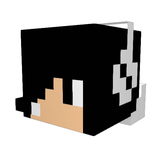 themanofu Minecraft avatar head, 3D render