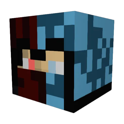 themaxspy Minecraft avatar head, 3D render