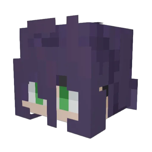 themediablud Minecraft avatar head, 3D render