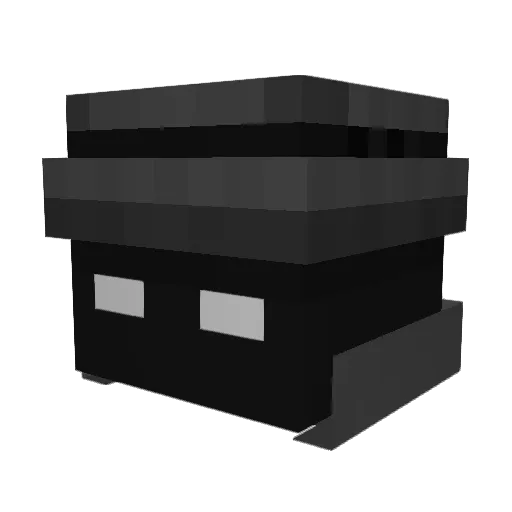 themedor Minecraft avatar head, 3D render