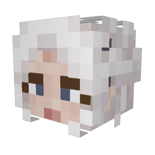 themellert Minecraft avatar head, 3D render
