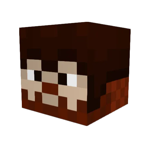 themightygizmo Minecraft avatar head, 3D render