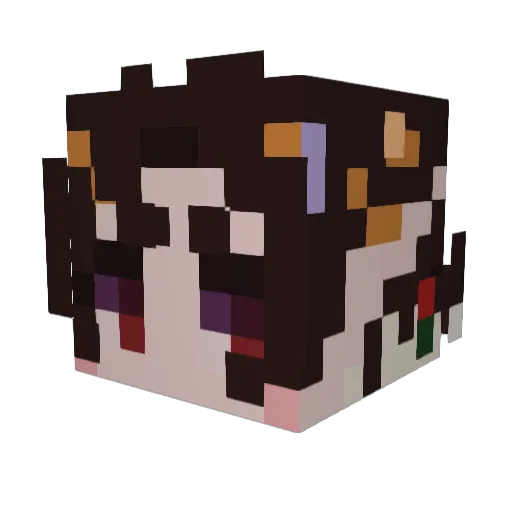 themilksnake Minecraft avatar head, 3D render