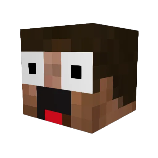 theminecraftroll Minecraft avatar head, 3D render