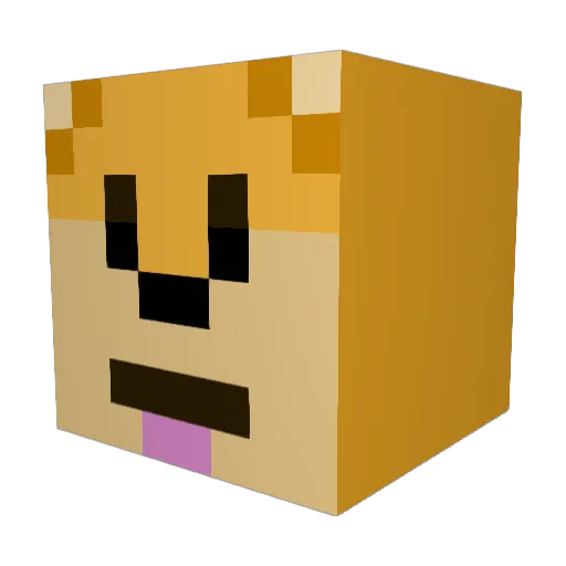 theminergabe Minecraft avatar head, 3D render