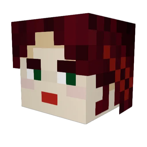themodgoth Minecraft avatar head, 3D render