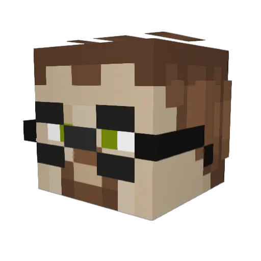 themoken Minecraft avatar head, 3D render