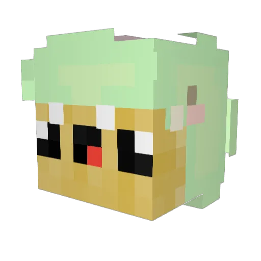 themoozle Minecraft avatar head, 3D render
