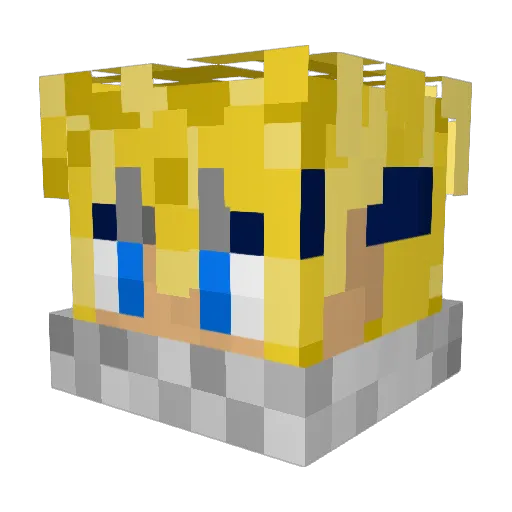 themossman7 Minecraft avatar head, 3D render