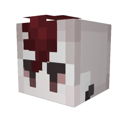 themudja Minecraft avatar head, 3D render