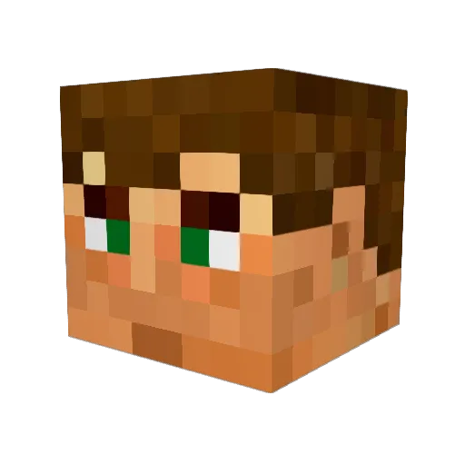 themuffenman Minecraft avatar head, 3D render