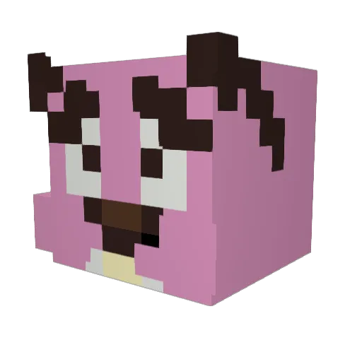 themuzi11 Minecraft avatar head, 3D render