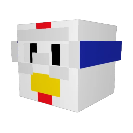 thend3000 Minecraft avatar head, 3D render