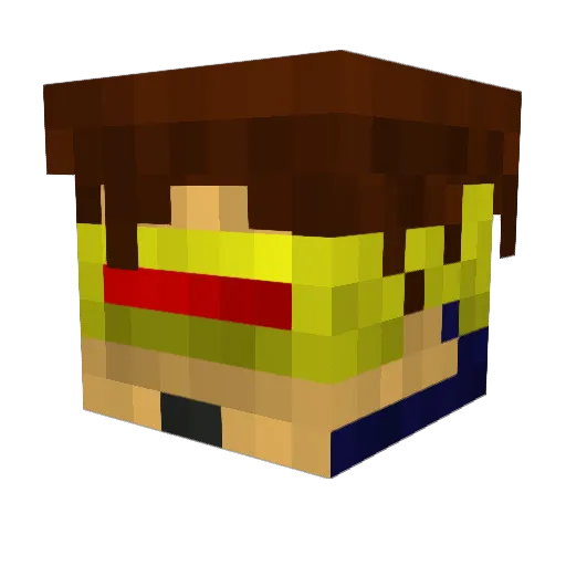thenutinator Minecraft avatar head, 3D render