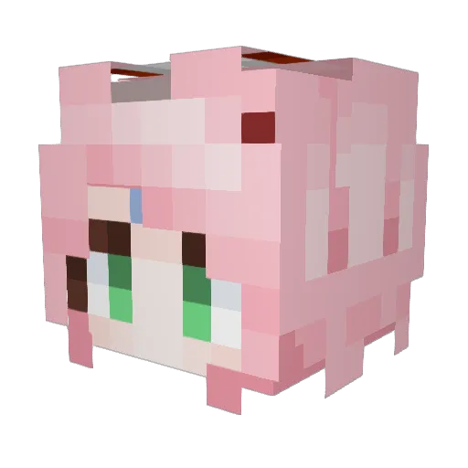 theo2525 Minecraft avatar head, 3D render
