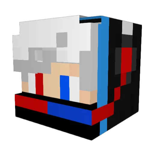 theo_1610 Minecraft avatar head, 3D render