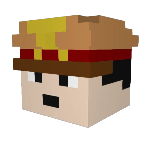 theo_k5 Minecraft avatar head, 3D render