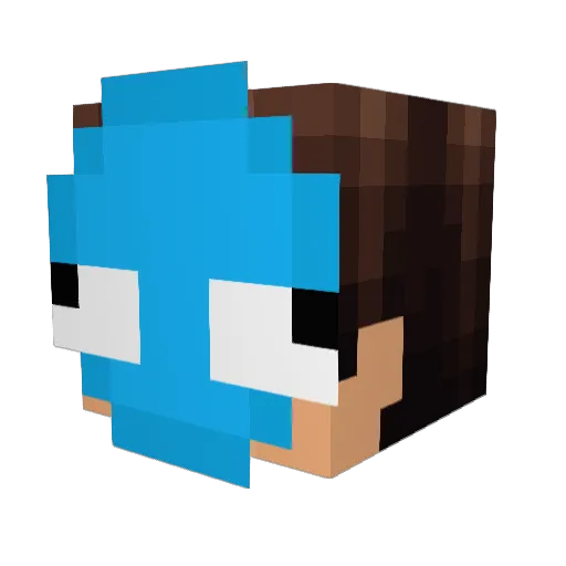 theo_silvester Minecraft avatar head, 3D render
