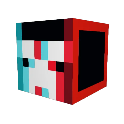 theocraft2017 Minecraft avatar head, 3D render