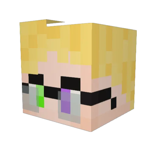 theoddcatlady Minecraft avatar head, 3D render