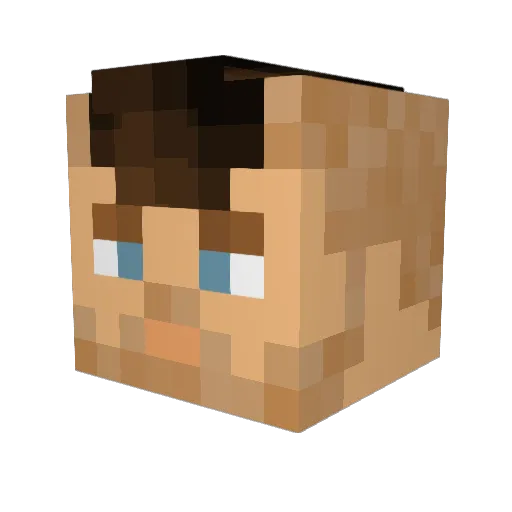 theofeuch Minecraft avatar head, 3D render