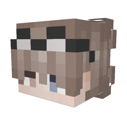 theofficialgrass Minecraft avatar head, 3D render