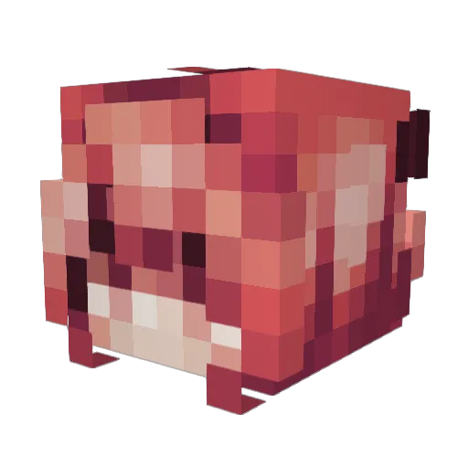 theofiner Minecraft avatar head, 3D render