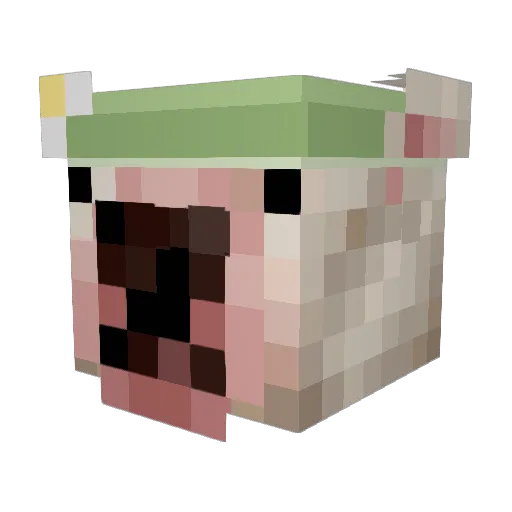 theogdizzycats Minecraft avatar head, 3D render