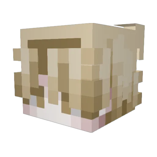 theokeren Minecraft avatar head, 3D render