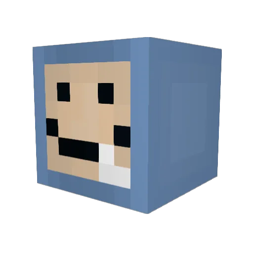 theone555 Minecraft avatar head, 3D render