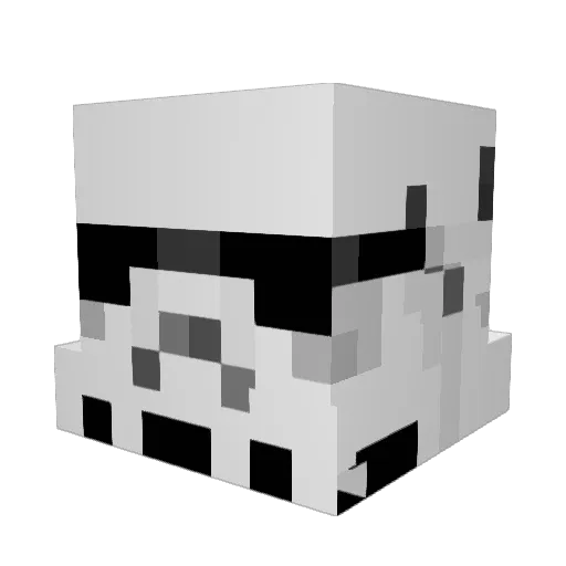 theoneHJW Minecraft avatar head, 3D render