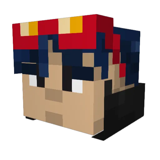 theonlyblaze1 Minecraft avatar head, 3D render