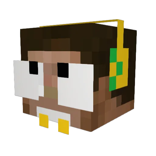 theorjr Minecraft avatar head, 3D render