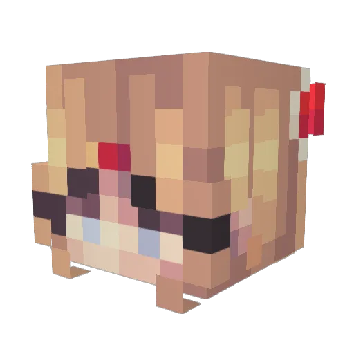 theorraa Minecraft avatar head, 3D render