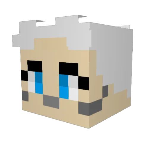 theorysito Minecraft avatar head, 3D render