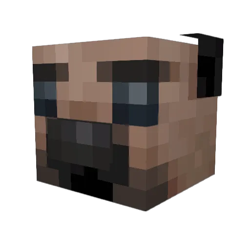 theosaurio Minecraft avatar head, 3D render