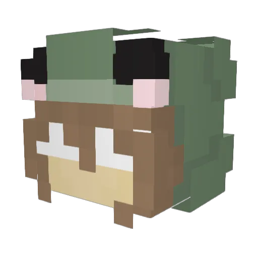 theowlgamer Minecraft avatar head, 3D render