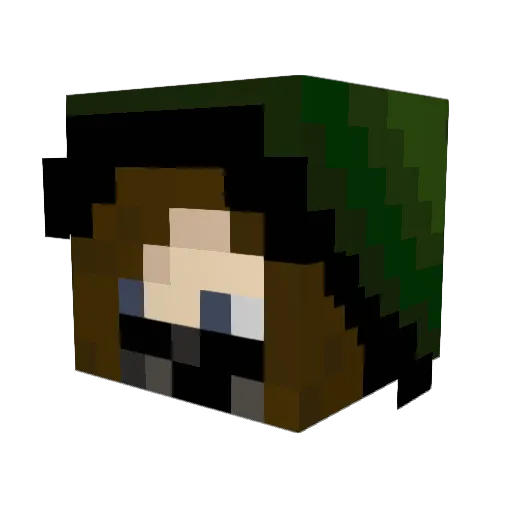 theowlhere Minecraft avatar head, 3D render