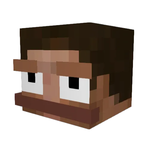 thepakin Minecraft avatar head, 3D render