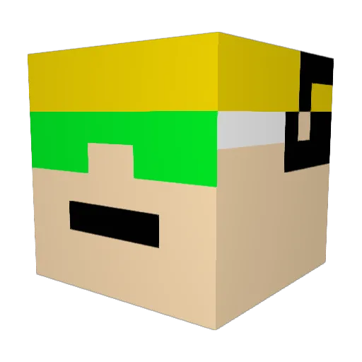 thepatogamer100 Minecraft avatar head, 3D render