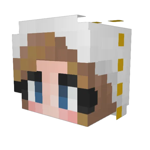 thepauwu Minecraft avatar head, 3D render