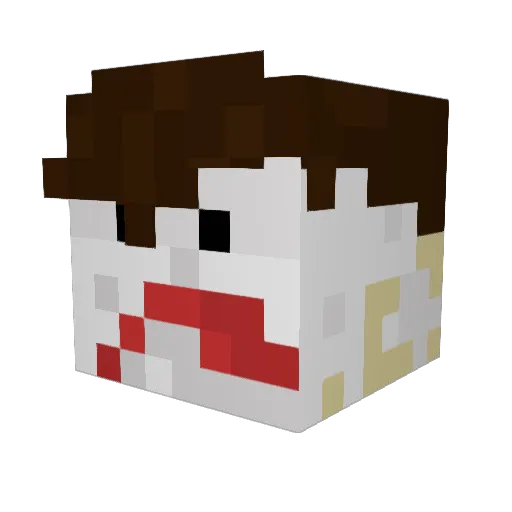 thepencilrules Minecraft avatar head, 3D render