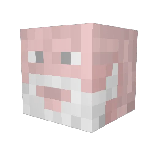 thepensivemonk Minecraft avatar head, 3D render