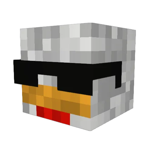 thepinkllama Minecraft avatar head, 3D render