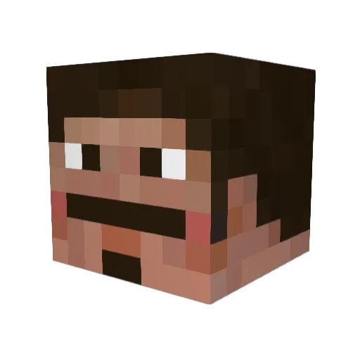 thepinkwaffle Minecraft avatar head, 3D render