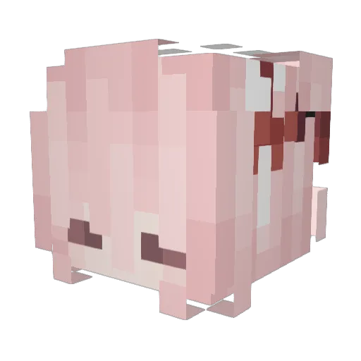 thepiratebei Minecraft avatar head, 3D render