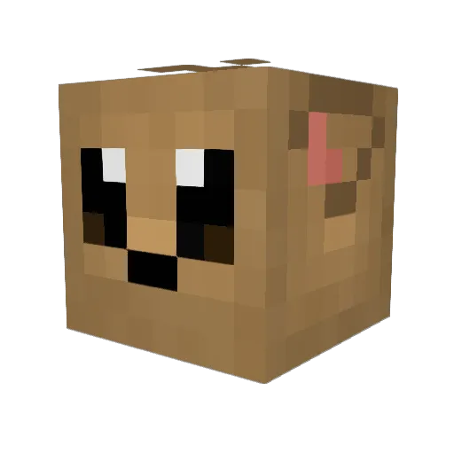 thepmfox Minecraft avatar head, 3D render