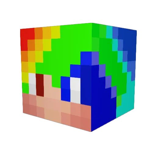 thepvpfigter_YT Minecraft avatar head, 3D render